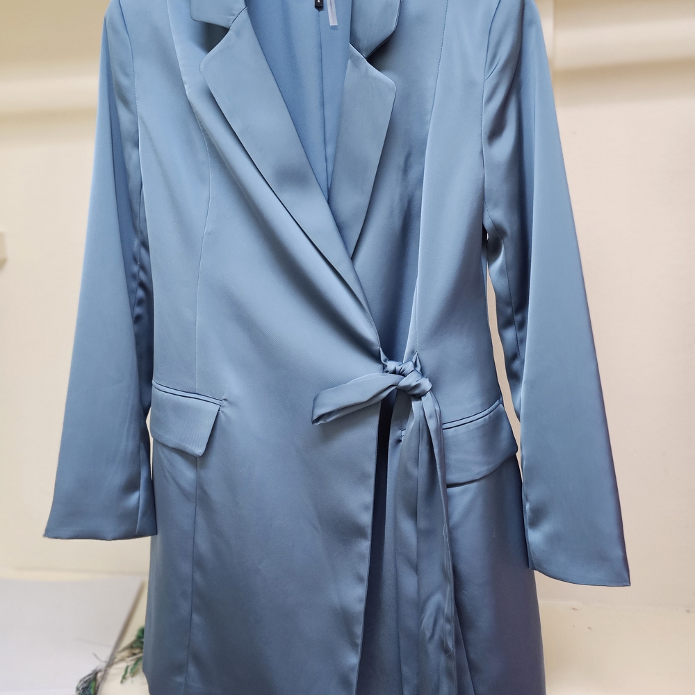 Elegant Blue Women's Coat
